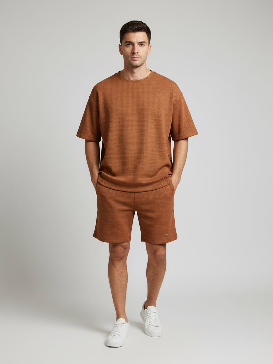 Conjunto Terracotta Waffle - Polo y Shorts