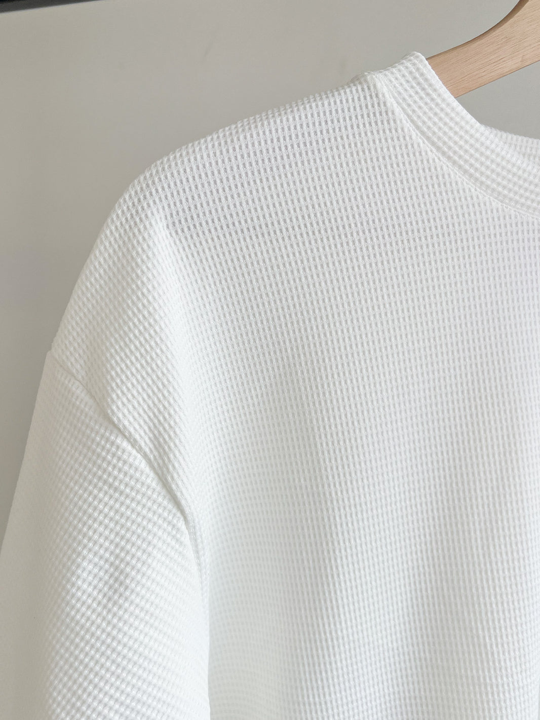 Conjuntos Cuello Redondo Waflle Crema