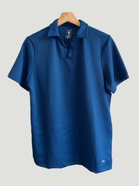 Camisa Polo Waffle AZUL COBALTO