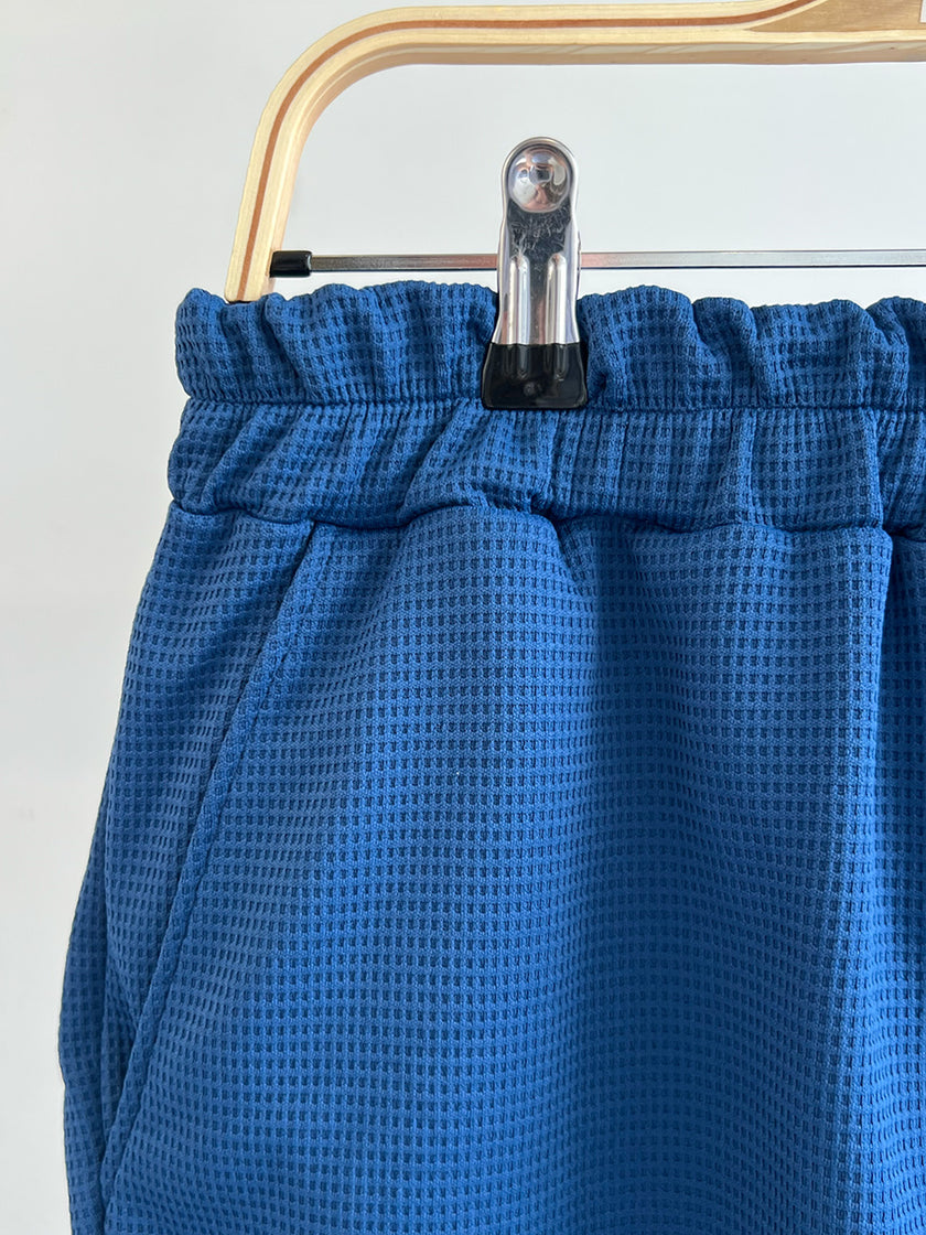 Conjuntos Cuello Redondo Waflle Azul Cobalto