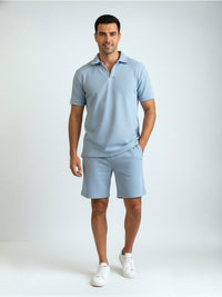 Conjunto deportivo AZUL CIELO – polo y short