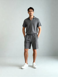 Conjunto deportivo Gris Oscuro – polo y short