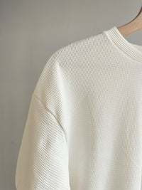 Conjuntos Cuello Redondo Waflle BLANCO MARFIL