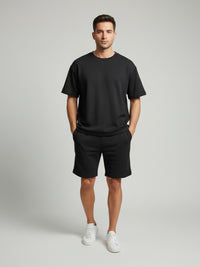 Conjuntos Cuello Redondo Waflle NEGRO