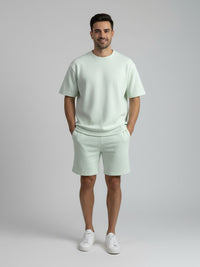 Conjuntos Cuello Redondo Waflle Verde Hoja