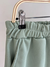 Conjuntos Cuello Redondo Waflle Verde Hoja