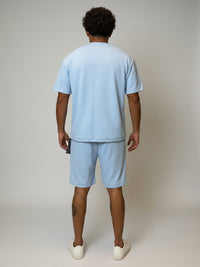 Conjuntos Cuello Redondo Waflle aZUL CIELO