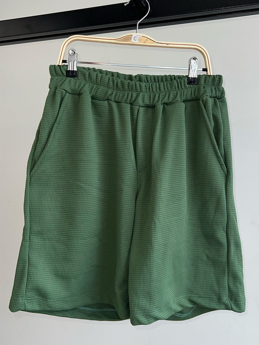 Conjunto Bottle Green Waffle - Polo y Shorts